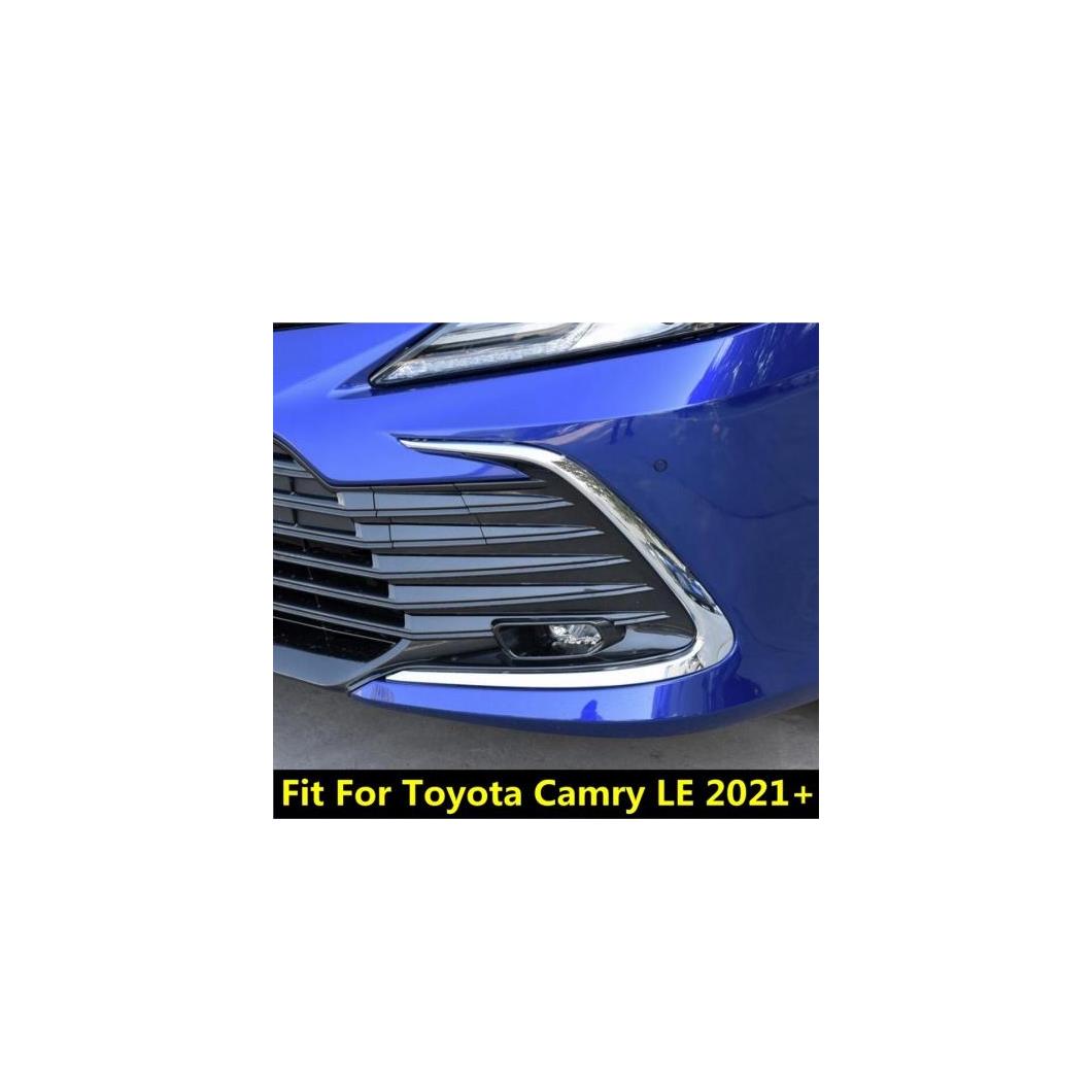 フロント バンパー フォグライト ランプ アイリッド アイブロー ストリップ カバー トリム 適用: トヨタ カムリ LE 2021 2022 ABS クローム アクセサリー エクステリア AL-PP-0538 AL Exterior parts for cars