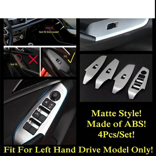 カーボンファイバー/マット アクセサリー 適用: MAZDA3 2017 2018 ドア ハンドル ウインドウ リフト ダッシュボード エア AC 吹き出し口 ギア シフト ホイール カバー トリム タイプA AL-PP-0676 AL Exterior parts for cars
