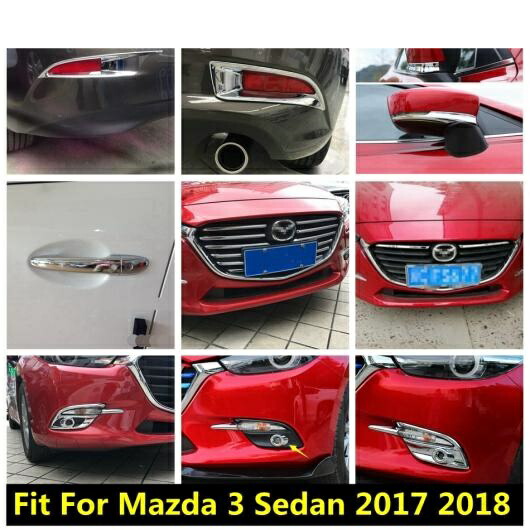 アクセサリー 適用: MAZDA3 2017 2018 フロント リア フォグライト ランプ アイブロー ドア ハンドル バックミラー ミラー カバー トリム エクステリア キット タイプB・タイプC AL-PP-0660 AL Exterior parts for cars｜オートパーツエージェンシー2号店