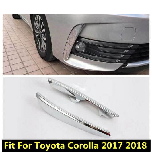 アクセサリー 適用: トヨタ カローラ 2017 2018 クローム フロント ヘッド フォグライト ランプ アイリッド アイブロー モールディング カバー キット トリム 2ピース AL-PP-0662 AL Exterior parts for cars 8,748円