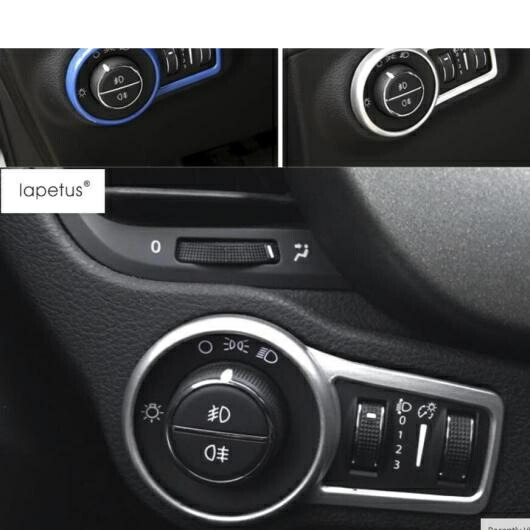 アクセサリー 適用: ジープ/JEEP コンパス 2017-2021 カラフル ヘッド ライト スイッチ ボタン モールディング カバー キット 左-ハンド ドライブ モデル AL-PP-0714 AL Interior parts for cars
