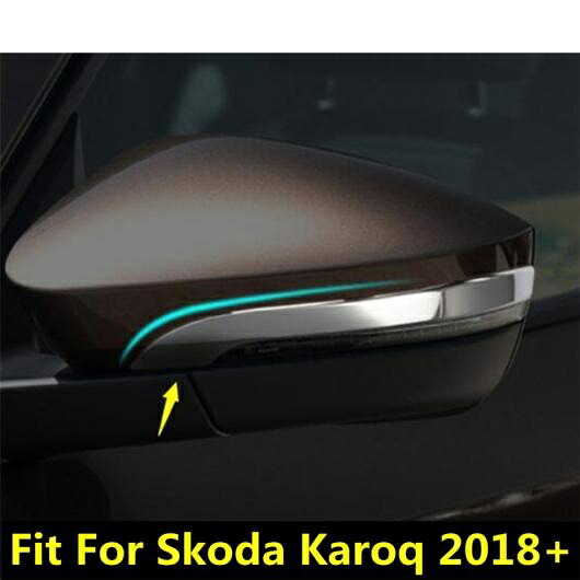 ABS アクセサリー 適用: シュコダ カロック 2018-2022 アウトサイド ドア バックミラー リア ビュー ミラー ストリップ モールディング カバー キット トリム エクステリア AL-PP-0753 AL Exterior parts for cars