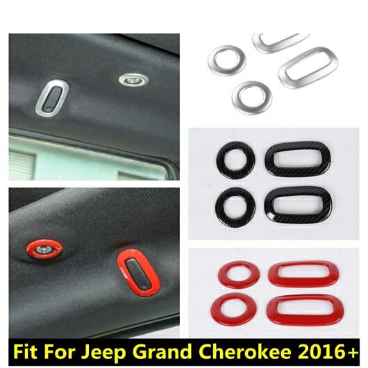 リア アッパー ルーフ リード ライト ランプ フック カバー トリム カーボンファイバー/マット/レッド アクセサリー 適用: ジープ/JEEP グランド チェロキー/CHEROKEE 2016-2019 AL-PP-0962 AL Interior parts for cars|オートパーツエージェンシー2号店