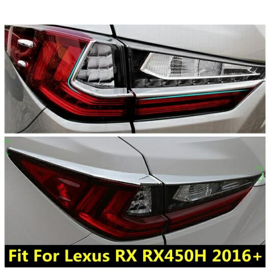 AL アクセサリー 適用: レクサス RX RX450H 2016-2021 ABS クローム リア トランク テールライト フォグライト ランプ ストリップ インテリア カバー トリム エクステリア キット AL-PP-0982