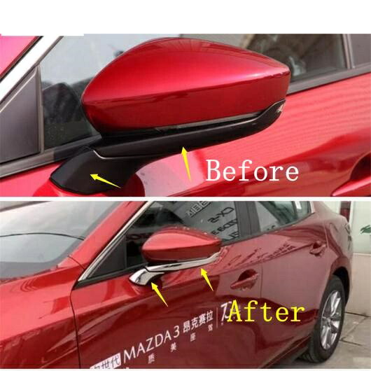 アクセサリー 適用: MAZDA3 2019 2020 2021 2022 ABS アウトサイド ドア バックミラー ミラー ストリップ モールディング カバー キット トリム AL-PP-1079 AL Exterior parts for cars