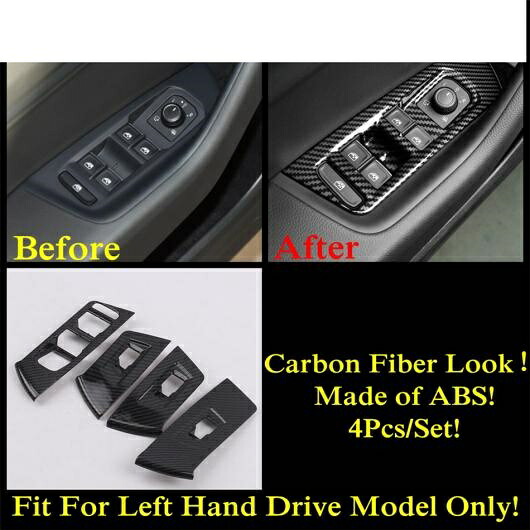 カップホルダー パネル/ウインドウ リフト ボタン カバー トリム カーボン調 インテリア 適用: フォルクスワーゲン/VOLKSWAGEN アルテオン 2018-2021 タイプB AL-PP-1331 AL Interior parts for cars