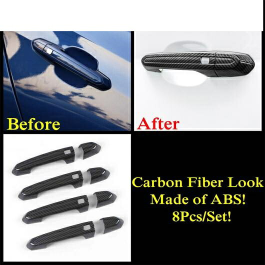 サイド ドア ハンドル グリップ/バックミラー ミラー カバー トリム ABS クローム/カーボン調 エクステリア 適用: キャデラック/CADILLAC CT4 2020-2022 タイプC AL-PP-1365 AL Exterior parts for cars|オートパーツエージェンシー2号店