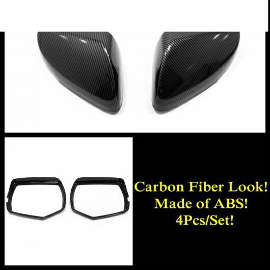 サイド バックミラー ミラー キャップ カバー トリム ABS クローム/カーボンファイバー アクセサリー 適用: キャデラック/CADILLAC CT5 CT5-V 2020-2022 タイプF AL-PP-1416 AL Exterior parts for cars|オートパーツエージェンシー2号店