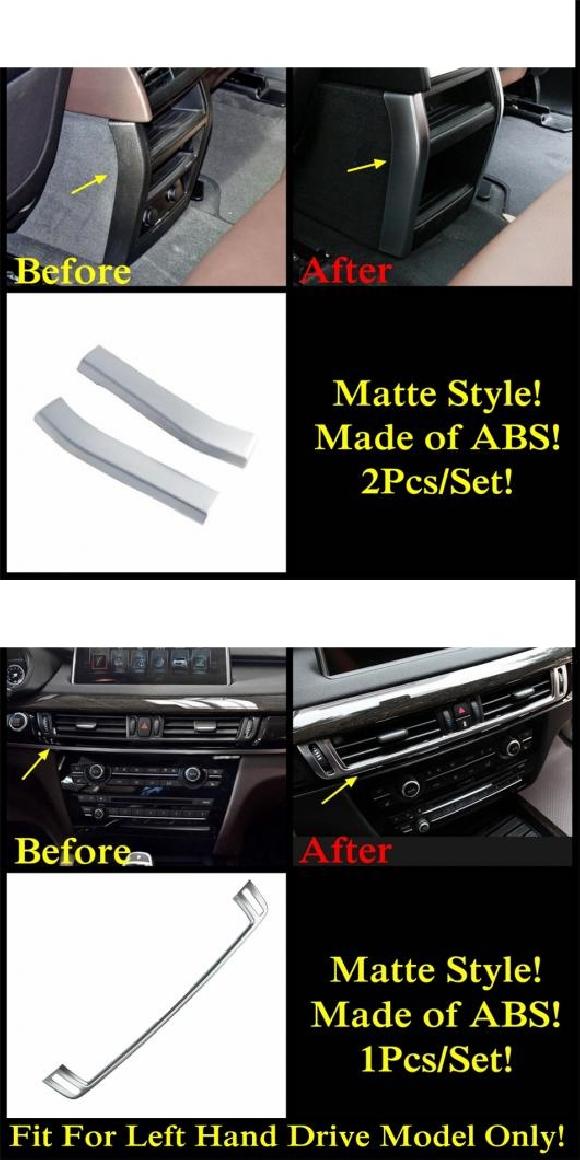 マット アクセサリー エア AC 吹き出し口/シフト ギア/ハンドル ボウル ABS カバー トリム 適用: BMW X5 F15 2014-2019/X6 F16 2015-2019 タイプE・タイプK AL-PP-1461 AL Interior parts for cars