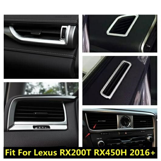 マット インテリア 適用: レクサス RX RX450H 2016 2017 2018 2019 2020 2021 ダッシュボード エア AC 吹き出し口 カバー トリム 7ピース AL-PP-1522 AL Interior parts for cars