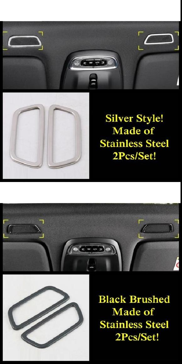 適用: ボルボ/VOLVO XC40 2018-2022 ルーフ ステレオ スピーカー オーディオ サウンド モールディング カバー トリム シルバー/ブラック模様 ステンレス スチール シルバー・ブラック模様 AL-PP-1541 AL Interior parts for cars