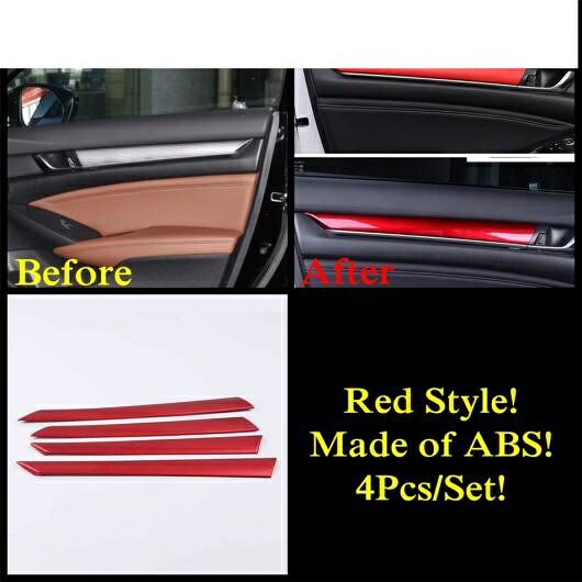 ダッシュボード エア AC ステアリング ホイール ギア インテリア カバー トリム ABS レッド インテリア キット 適用: ホンダ アコード 10世代 2018-2022 アクセサリー タイプE AL-PP-1613 AL Interior parts for cars