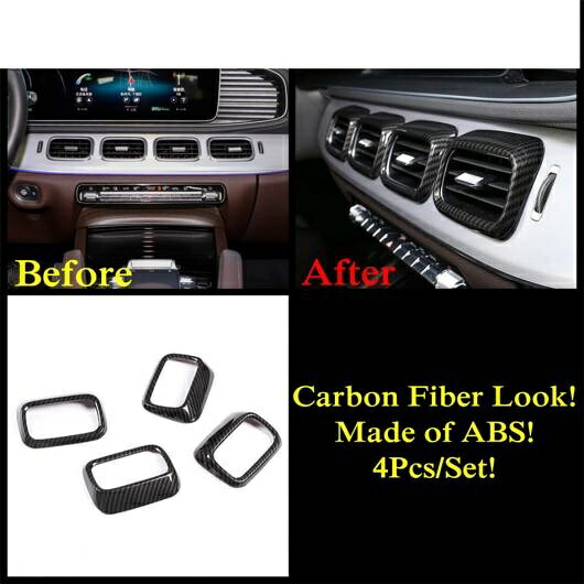 アクセサリー 適用: メルセデス・ベンツ GLE GLS GLE320 450 2020 2021 ABS インサイド/センター エアコン AC 吹き出し口 カバー トリム B カーボン調 AL-PP-1730 AL Interior parts for cars｜オートパーツエージェンシー2号店