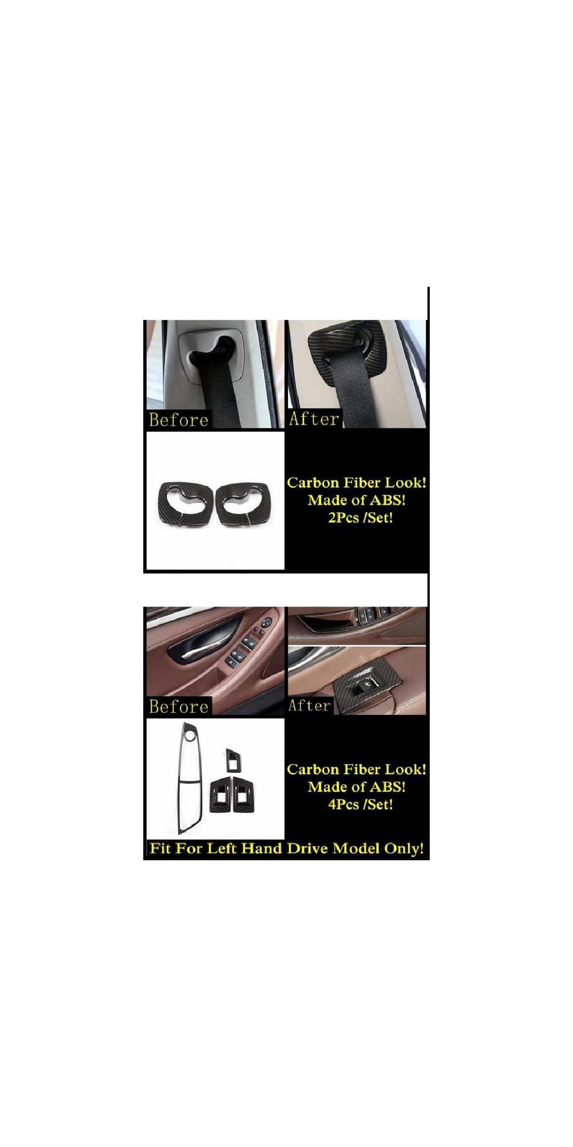 適用: BMW 5シリーズ F10 F18 520I 2011-2016 AC 通気口 ハンドル ボウル ウインドウ リフト ギア パネル カバー キット トリム カーボンファイバー アクセサリー タイプA・タイプB AL-PP-1931 AL Interior parts for cars