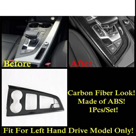 ABS カーボンファイバー インテリア キット 適用: アウディ/AUDI A4 B9/A5 2016-2020 エア AC リア トランク ボタン ギア シフト カバー トリム アクセサリー タイプD AL-PP-1978 AL Interior parts for cars 16,014円