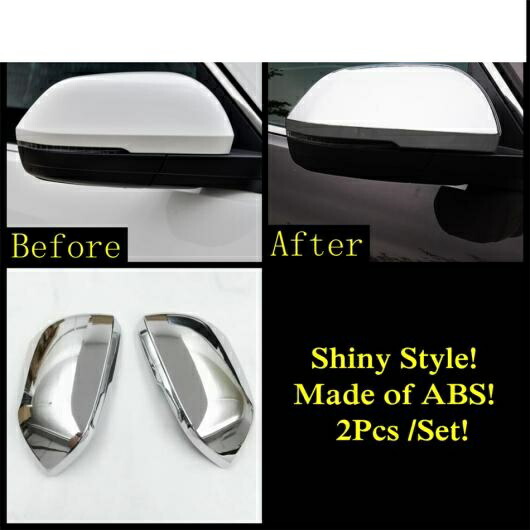 サイド ドア ハンドル バックミラー ミラー キャップ カバー トリム ABS クローム/カーボンファイバー アクセサリー 適用: VW フォルクスワーゲン/VOLKSWAGEN アトラス/テラモント 2017-2020 タイプB AL-PP-1993 AL Exterior parts for