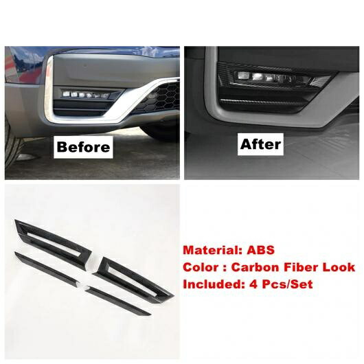 アクセサリー フロント ヘッド ＆ リア フォグライト ランプ グリル 装飾 カバー トリム 適用: ホンダ CRV CR-V 2021 クローム/カーボン調 B カーボン調 AL-OO-9017 AL Exterior parts for cars