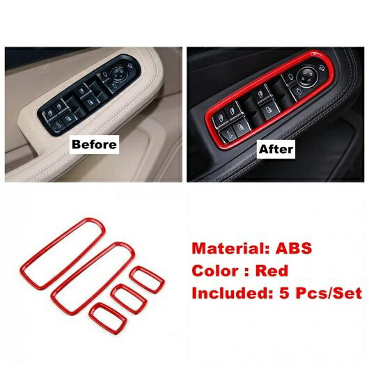 レッド インテリア AC エア/リフト ボタン/ヘッド/リード ランプ/カップホルダー カバー トリム 適用: ポルシェ/PORSCHE マカン 2014-2020 タイプA AL-OO-9030 AL Interior parts for cars｜オートパーツエージェンシー2号店