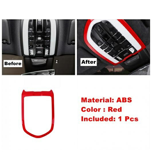 レッド インテリア AC エア/リフト ボタン/ヘッド/リード ランプ/カップホルダー カバー トリム 適用: ポルシェ/PORSCHE マカン 2014-2020 タイプC AL-OO-9030 AL Interior parts for cars