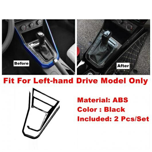 ブラック インテリア キット ガラス リフト ボタン ピラー A スピーカー エア AC ギア ボックス パネル カバー トリム 適用: VW ポロ 2019-2022 アクセサリー タイプF AL-OO-9044 AL Interior parts for cars