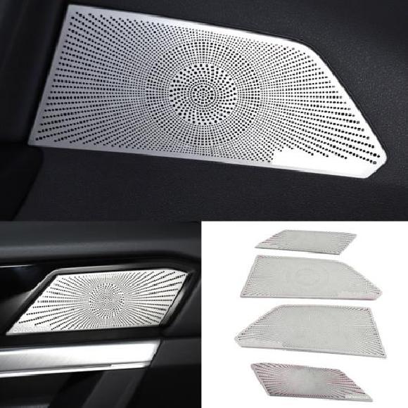 適用: VW フォルクスワーゲン/VOLKSWAGEN トゥアレグ CR7 2017 2018 2019 Aピラー ラウドスピーカー 装飾 ドア ホーン カバー スピーカー ネット 保護 スタイリング タイプ004・タイプ005 AL-OO-4874 AL Interior parts for cars