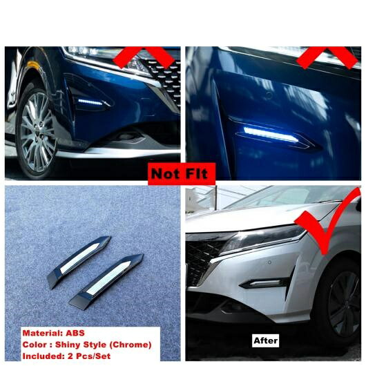フロント リア フォグライト ランプ アイリッド アイブロー/バックミラー ミラー ストライプ/ドア ハンドル ボウル カバー トリム 適用: 日産 ノート E13 2021 2022 タイプH AL-OO-9121 AL Exterior parts for cars