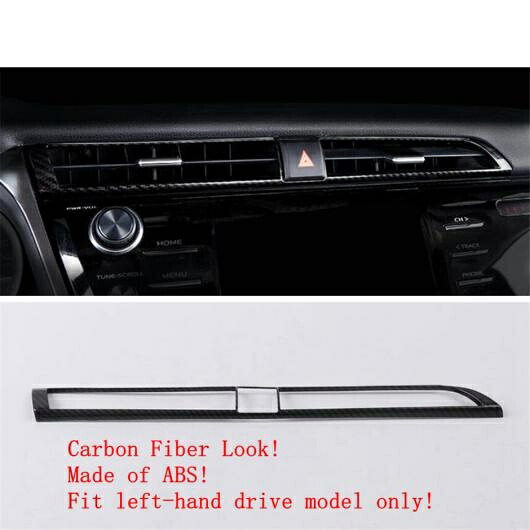 ミドル セントラル ワーニング ライト ランプ エア AC 吹き出し口 カバー トリム 適用: トヨタ カムリ 2018 2019 2020 ABS マット/カーボンファイバー カーボン調 AL-OO-9133 AL Interior parts for cars