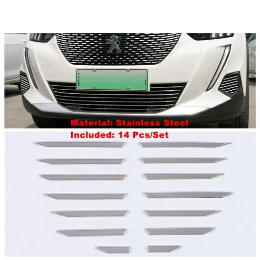 フロント ヘッド フォグライト ランプ アイリッド アイブロー 装飾 ストリップ カバー トリム 適用: プジョー/PEUGEOT 2008 2020-2022 ステンレス スチール アクセサリー タイプA AL-OO-9146 AL Exterior parts for cars｜オートパーツエージェンシー2号店