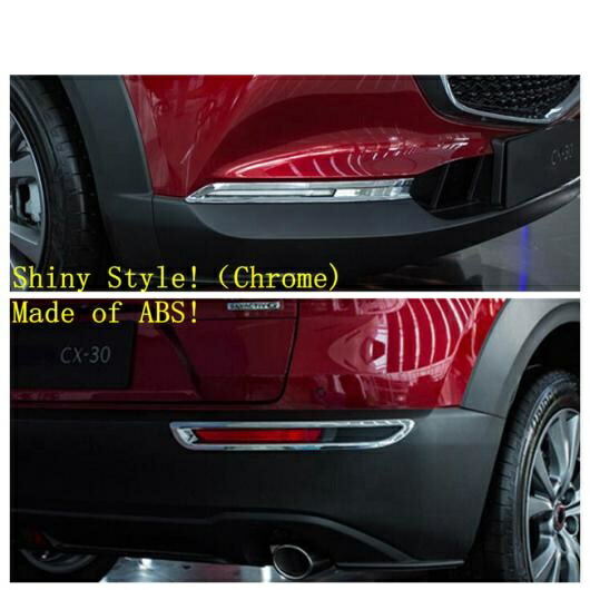 リア フォグライト カバー トリム リア バンパー 装飾 ランプ スタイリング アクセサリー 適用: マツダ CX30 CX-30 2020-2022 ABS クローム/カーボン 4ピース AL-OO-9238 AL Interior parts for cars