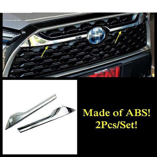 フロント ミドル ビレット グリル グリル ストライプ 装飾 カバー トリム ABS アクセサリー エクステリア 適用: トヨタ カローラ クロス 2021 2022 シャイニースタイル AL-OO-9607 AL