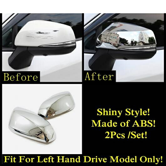 ABS クローム/カーボンファイバー ドア バックミラー ミラー ストリップ キャップ カバー トリム アクセサリー 適用: トヨタ RAV4 RAV 4 XA50 2019-2022 モデル F AL-OO-9734 AL|オートパーツエージェンシー2号店