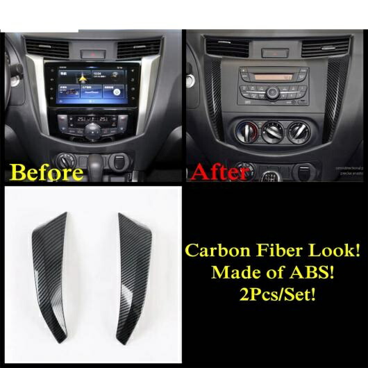 エア AC 吹き出し口 ハンドル ボウル ステアリング ホイール ギア ヘッド カバー トリム 適用: 日産 ナバラ NP300/テラ 2017-2021 カーボンファイバー アクセサリー モデル F AL-OO-9740 AL