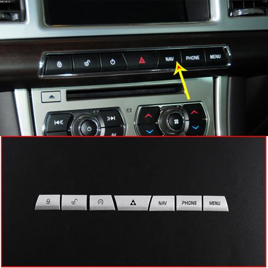 センター コンソール マルチメディア エアコン ボタン ガラス リフト ボタン ステッカー 適用: ジャガー/JAGUAR XF 2012-2015 インテリア アクセサリー 1 AL-PP-2095 AL