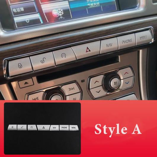 セントラル コントロール エアコン マルチメディア ボタン カバー ステッカー 適用: ジャガー/JAGUAR XF 2012-2015 オート スタイリング インテリア アクセサリー タイプA AL-PP-2406 AL Interior parts for cars|オートパーツエージェンシー2号店