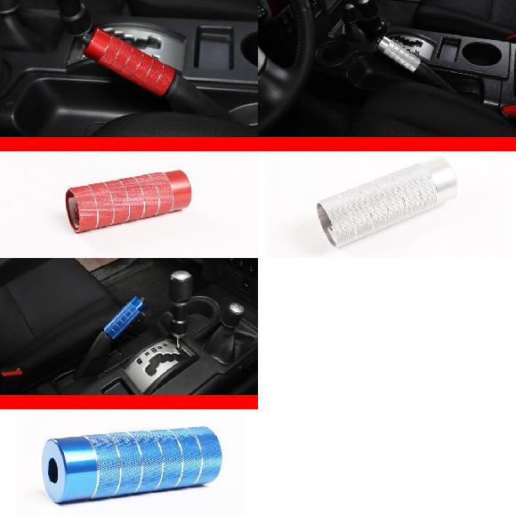 2ピース ギア シフト オート ギア ヘッド シフト ノブ カバー スリーブ 保護 適用: トヨタ FJ クルーザー 2007-2021 インテリア ハンドブレーキ A～ハンドブレーキ C AL-PP-2666 AL 12,546円