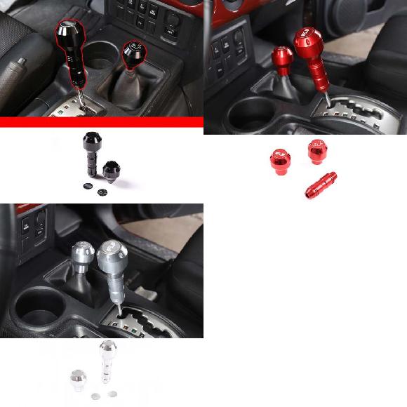 アルミニウム 合金 スピード ギア シフト ノブ レバー シフター スティック ギア ヘッド シフター ノブ ヘッド 適用: トヨタ FJ クルーザー 2007-2021 アクセサリー ブラック~シルバー AL-PP-2768 AL Car parts