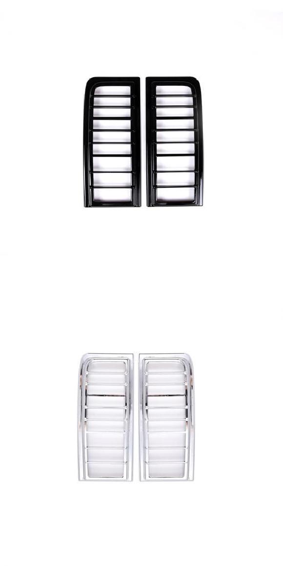 リア ライト ボンネット 装飾 カバー トリム テール ランプ ガード ステッカー ABS 適用: ハマー/HUMMER H2 2003-2009 アクセサリー ブラック・シルバー AL-PP-2871 AL Car parts 16,835円