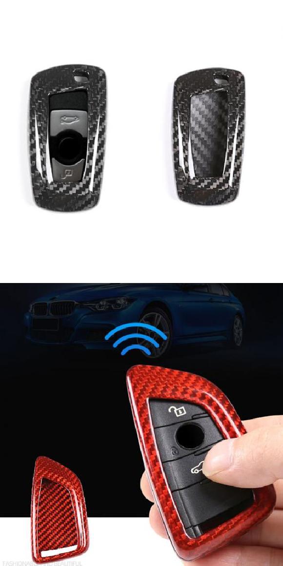 リアル カーボンファイバー キー シェル 保護 カバー 適用: BMW用 ブラック・レッド AL-PP-3090 AL Interior parts for cars 15,773円