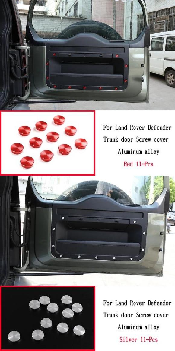 適用: ランド ローバー/ROVER ディフェンダー 110 130 2020-21 アルミニウム 合金 レッド/シルバー フロント リア インナー トランク ドア 11ピース AL-PP-3270 AL
