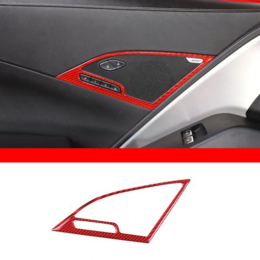 カーボンファイバー 適用: シボレー/CHEVROLET コルベット C7 2014-2019 レッド インテリア 装飾 ステッカー ギア ドア ハンドル ステアリング ホイール トリム タイプ21 AL-PP-3605 AL Interior parts for cars