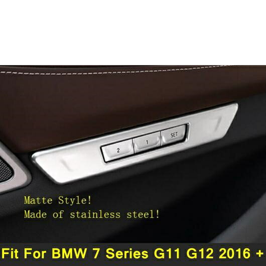 ステンレス スチール シート アジャスター メモリー ボタン スイッチ カバー トリム 4 ピース 適用: BMW 7シリーズ G11 G12 2016-2020 インテリア パーツ AL-PP-3897 AL Interior parts for cars