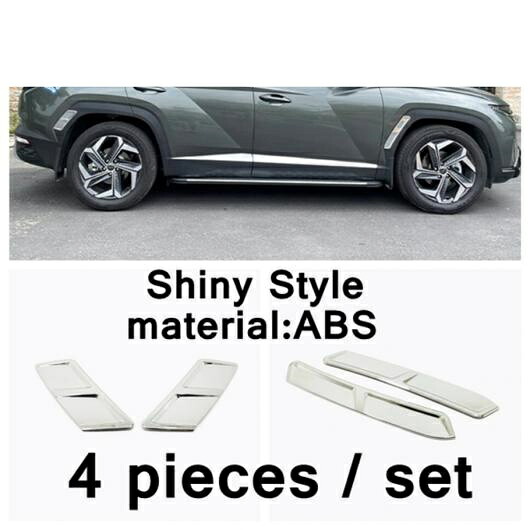 自動車 スタイリング ホイール アイブロー フェンダー 通気口 吹き出し口 インテリア カバー トリム ブラック/シルバー 適用: ヒュンダイ/現代/HYUNDAI ツーソン NX4 2021 2022 アクセサリー タイプ5 AL-PP-3936 AL Exterior parts for|オートパーツエージェンシー2号店