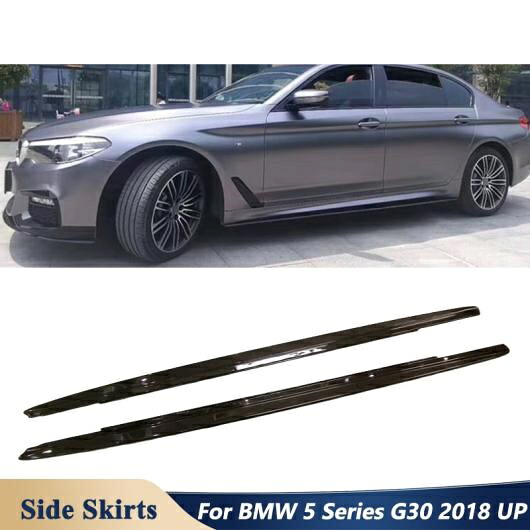 カーボンファイバー 素材 サイド スカート エクステンション リップ 適用: BMW 5シリーズ G30 チューニング 2018 アップ カーボン AL-OO-1754 AL Exterior parts for cars|オートパーツエージェンシー2号店