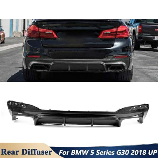 カーボンファイバー 素材 リア バンパー リップ ディフューザー 適用: BMW 5シリーズ G30 チューニング 2018 アップ カーボン AL-OO-1756 AL Exterior parts for cars｜オートパーツエージェンシー2号店