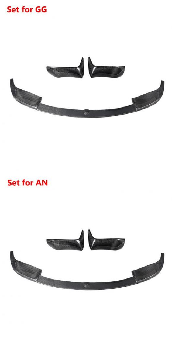 MP タイプ リアル カーボンファイバー フロント バンパー リップ シャベル チン ボディ スタイリング 適用: BMW 3シリーズ F30 F35 AN GG M3 2012-2018 セット GG・セット AN AL-OO-1896 AL Exterior parts for cars|オートパーツエージェンシー2号店