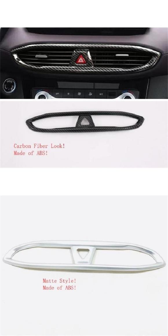 自動車 センター エア AC 吹き出し口 /ワーニング ライト カバー トリム 適用: ヒュンダイ/現代/HYUNDAI サンタフェ 2019-2021 マット/カーボンファイバー インテリア タイプA・タイプB AL-PP-4017 AL Interior parts for cars