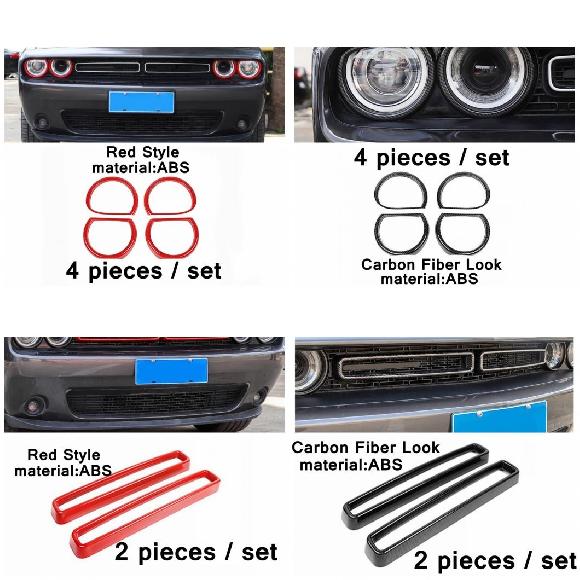バックミラー ミラー/リア ウインドウ シャッター/ヘッドライト/フォグランプ カバー トリム 適用: ダッジ/DODGE チャレンジャー 2015-2021 エクステリア アクセサリー タイプ2～タイプ12 AL-PP-4106 AL Exterior parts for cars