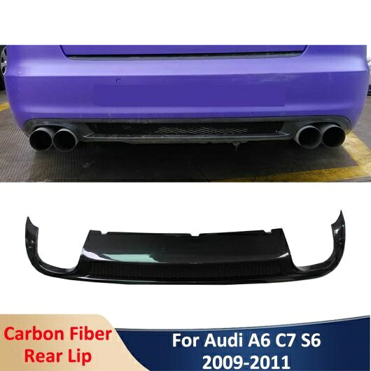 A6 C6 S6 カーボンファイバー リア バンパー ディフューザー リア リップ プロテクター 適用: アウディ/AUDI A6 C6 S6 2009 2010 2011 ボディ キット ブラック AL-OO-2235 AL Exterior parts for cars｜オートパーツエージェンシー2号店