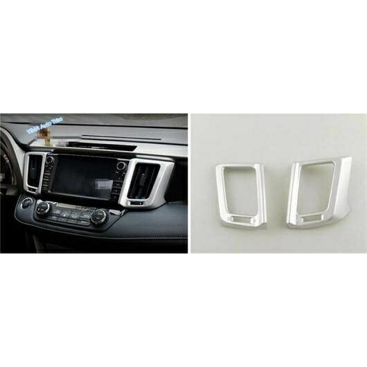 適用: トヨタ RAV4 RAV 4 2016 2017 2018 ABS 自動車 スタイリング インサイド ＆ ミドル エアコン AC 吹き出し口 カバー トリム タイプB AL-PP-4401 AL Car parts