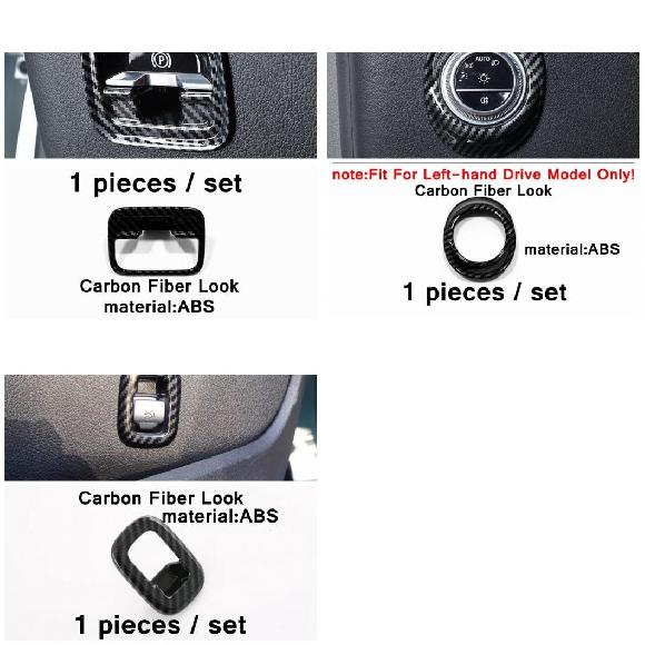 カーボンファイバー アクセサリー 適用: メルセデス・ベンツ C クラス W206 セダン 2022 ドア ステレオ スピーカー/カップホルダー カバー インテリア トリム タイプ1～タイプ11 AL-PP-4435 AL Car parts